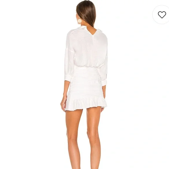 SAU LEE Amy Mini Dress in White